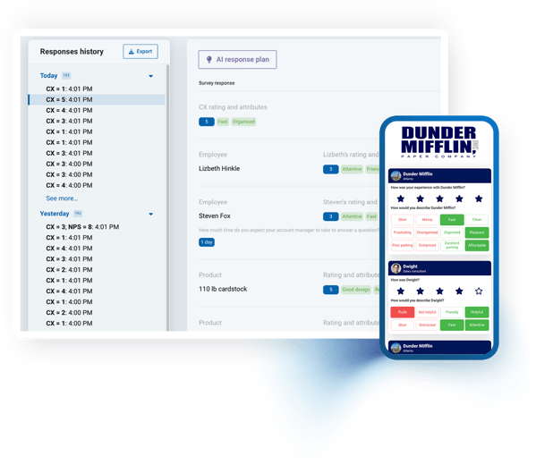 macorva cx survey dashboard overview